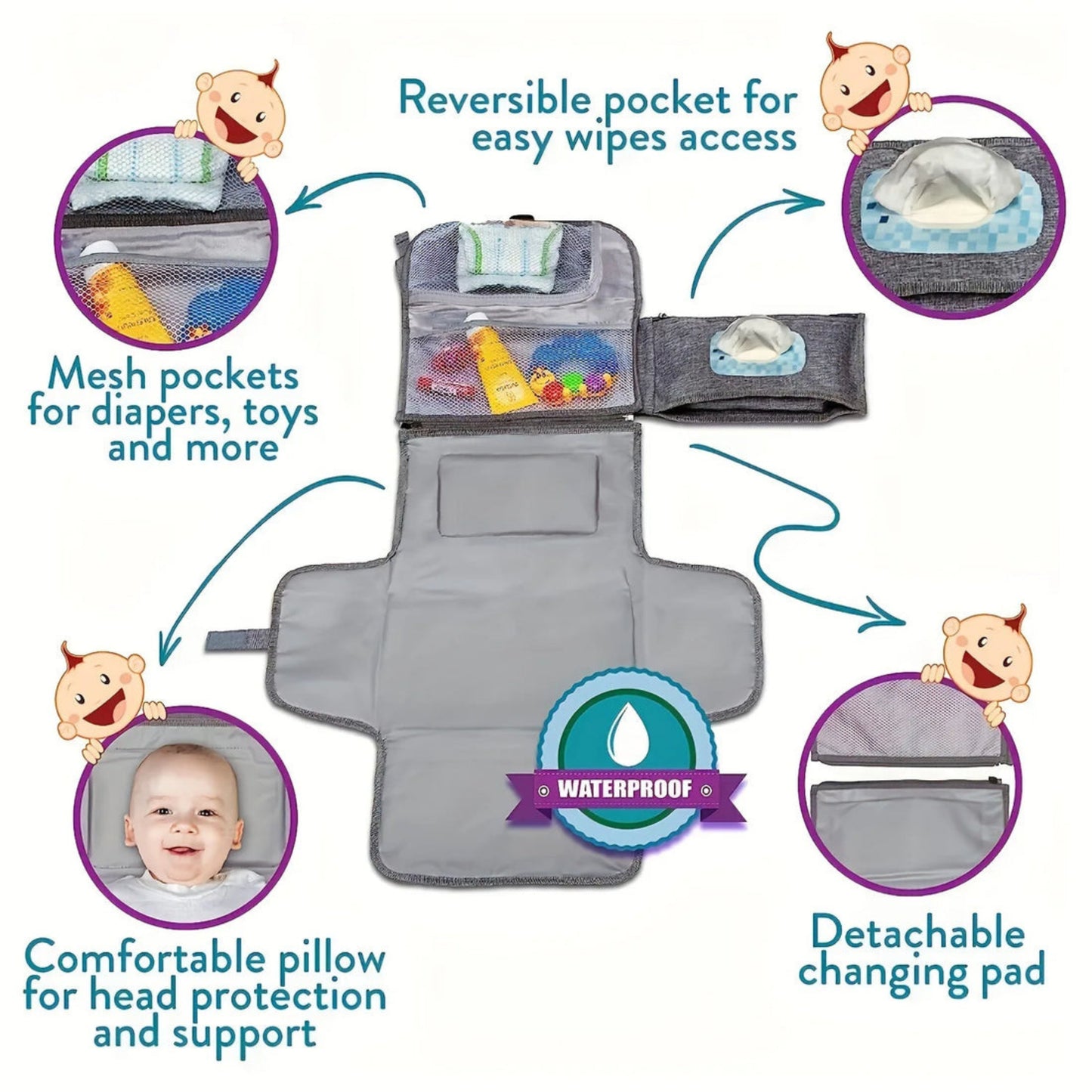 Totty Bag™ Foldable Diaper Changing Mat